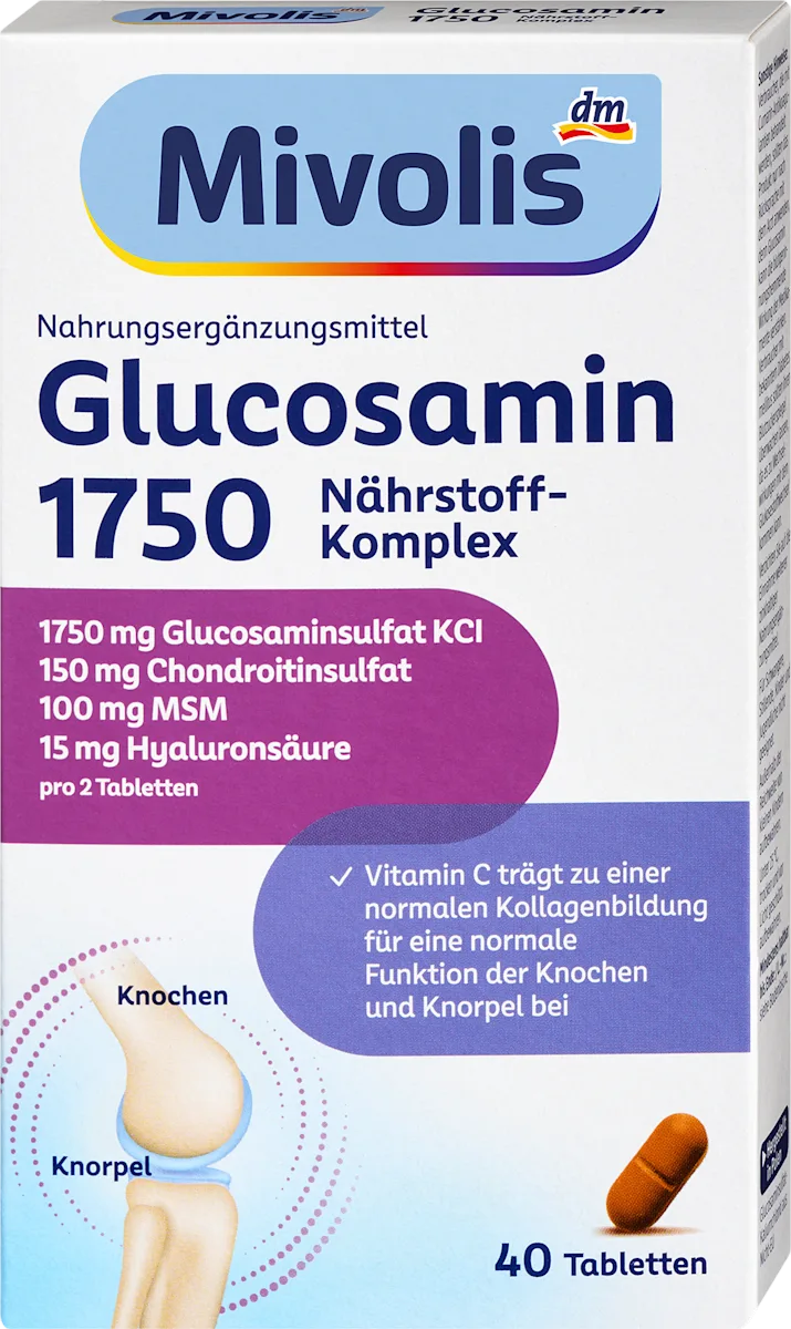 قرص گلوکزامین 1750 میولیس اصل آلمان 40 عدد | مکمل سلامت مفاصل و غضروف