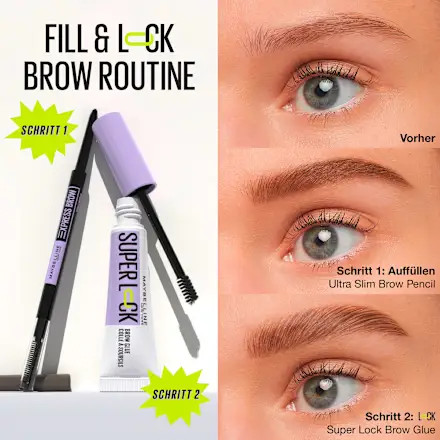 ژل لیفت و فیکس ابرو میبلین Super Lock Brow Glue 8 گرم